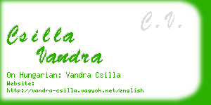 csilla vandra business card